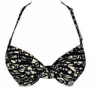 Sunseeker Black/ White Pushup Bikini Top Size: 6